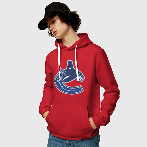 Мужская толстовка-худи Vancouver Canucks / Красный – фото 3