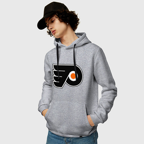 Мужская толстовка-худи Philadelphia Flyers / Меланж – фото 3