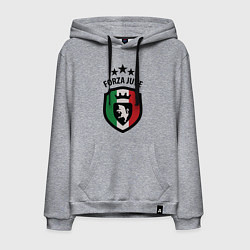Толстовка-худи хлопковая мужская Forza Juventus, цвет: меланж