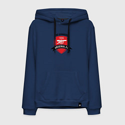 Толстовка-худи хлопковая мужская FC Arsenal: The Gunners, цвет: тёмно-синий