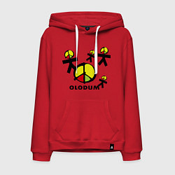 Толстовка-худи хлопковая мужская Olodum, цвет: красный