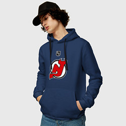 Толстовка-худи хлопковая мужская New Jersey Devils: Kovalchuk 17, цвет: тёмно-синий — фото 2