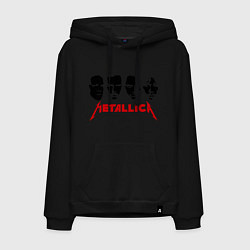 Толстовка-худи хлопковая мужская Metallica (Лица), цвет: черный