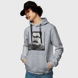Толстовка-худи хлопковая мужская Stalin: Style in, цвет: меланж — фото 2