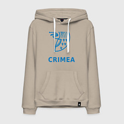Толстовка-худи хлопковая мужская Crimea, цвет: миндальный