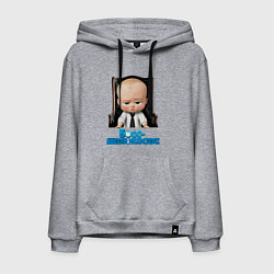 Толстовка-худи хлопковая мужская Boss Baby, цвет: меланж