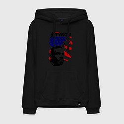 Толстовка-худи хлопковая мужская Mike Tyson: USA Boxing, цвет: черный