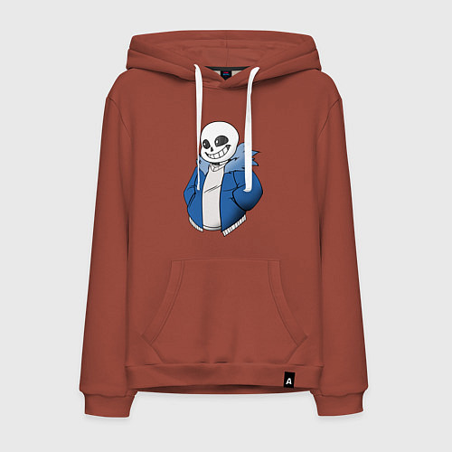 Мужская толстовка-худи Sans / Кирпичный – фото 1