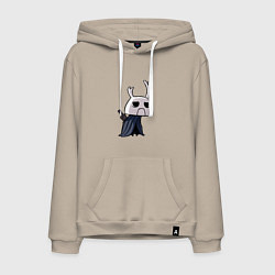 Толстовка-худи хлопковая мужская Hollow Knight, цвет: миндальный