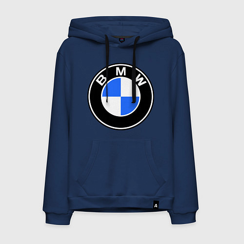 Мужская толстовка-худи Logo BMW / Тёмно-синий – фото 1