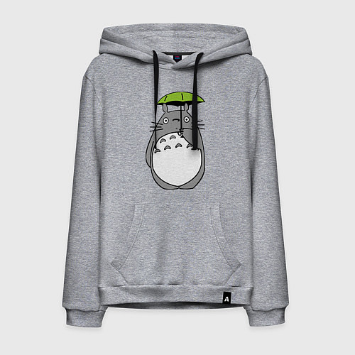Мужская толстовка-худи Totoro с зонтом / Меланж – фото 1