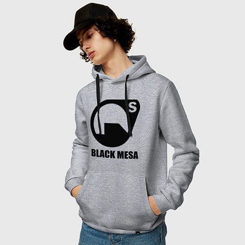 Мужская толстовка-худи HL: Black mesa / Меланж – фото 3