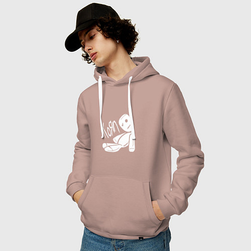 Мужская толстовка-худи Korn Toy / Пыльно-розовый – фото 3
