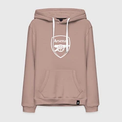 Толстовка-худи хлопковая мужская FC Arsenal, цвет: пыльно-розовый