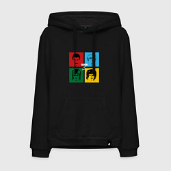 Толстовка-худи хлопковая мужская Queen Hot Space, цвет: черный