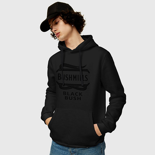 Мужская толстовка-худи Bushmills black bush / Черный – фото 3