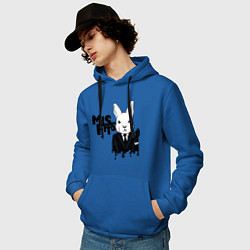 Толстовка-худи хлопковая мужская Misfits Rabbit цвета синий — фото 2