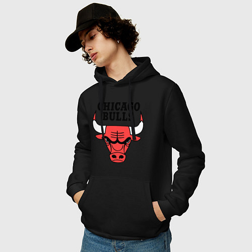 Мужская толстовка-худи Chicago Bulls / Черный – фото 3