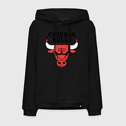 Толстовка-худи хлопковая мужская Chicago Bulls, цвет: черный