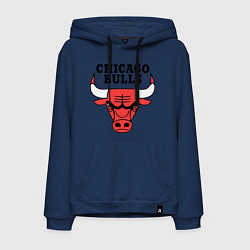 Толстовка-худи хлопковая мужская Chicago Bulls, цвет: тёмно-синий
