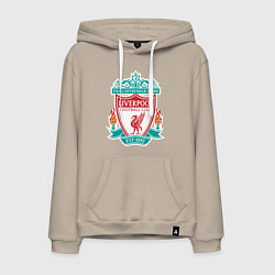 Толстовка-худи хлопковая мужская Liverpool FC, цвет: миндальный