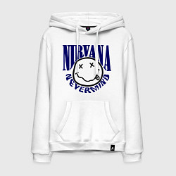 Толстовка-худи хлопковая мужская Nevermind Nirvana, цвет: белый