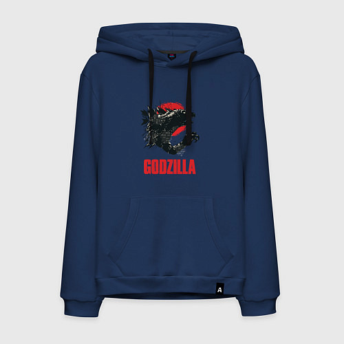 Мужская толстовка-худи Godzilla: Red Sun / Тёмно-синий – фото 1