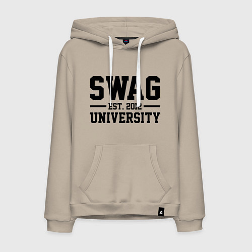 Мужская толстовка-худи Swag University / Миндальный – фото 1