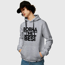 Толстовка-худи хлопковая мужская Вовка the best, цвет: меланж — фото 2