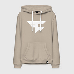 Толстовка-худи хлопковая мужская FAZE Symbol, цвет: миндальный