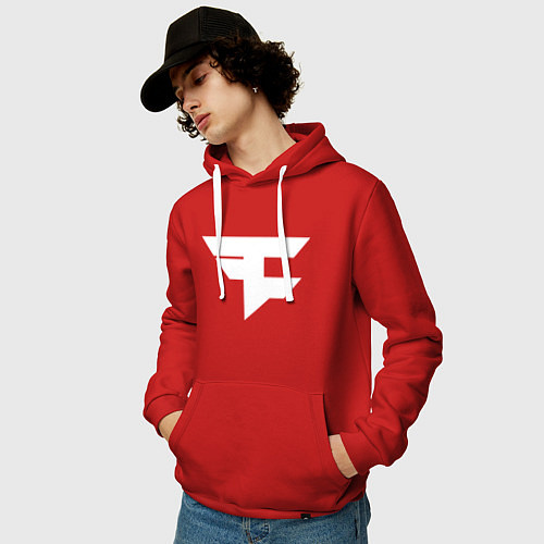 Мужская толстовка-худи FAZE Symbol / Красный – фото 3