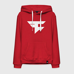 Толстовка-худи хлопковая мужская FAZE Symbol, цвет: красный