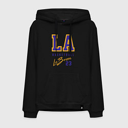 Толстовка-худи хлопковая мужская Lebron 23: Los Angeles, цвет: черный