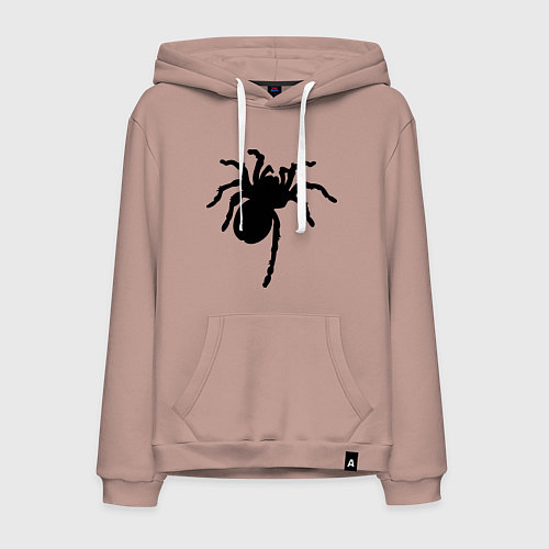 Мужская толстовка-худи Черный паук / Пыльно-розовый – фото 1