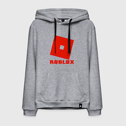 Толстовка-худи хлопковая мужская Roblox Logo, цвет: меланж