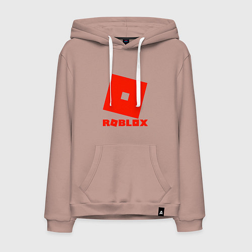 Мужская толстовка-худи Roblox Logo / Пыльно-розовый – фото 1