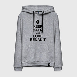 Толстовка-худи хлопковая мужская Keep Calm & Love Renauit, цвет: меланж