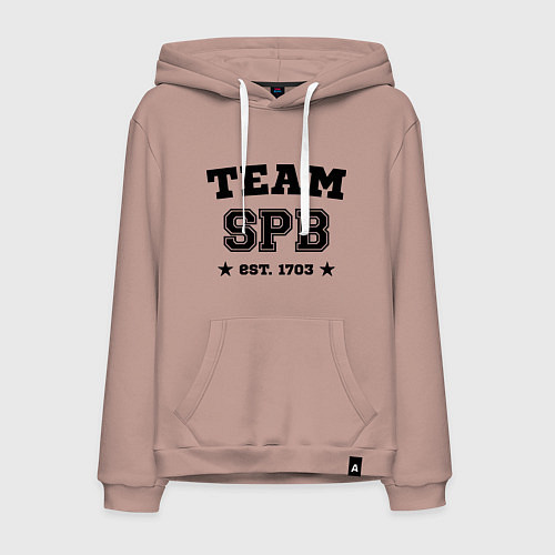 Мужская толстовка-худи Team SPB est. 1703 / Пыльно-розовый – фото 1