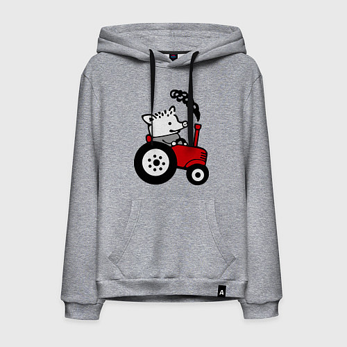 Мужская толстовка-худи Поросенок Петр / Меланж – фото 1