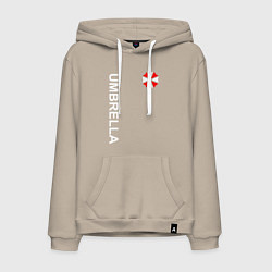 Толстовка-худи хлопковая мужская UMBRELLA CORP, цвет: миндальный