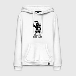 Толстовка-худи хлопковая мужская Praise the Sun, цвет: белый