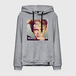 Толстовка-худи хлопковая мужская Keep Calm & Love Niall Horan, цвет: меланж