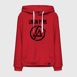 Толстовка-худи хлопковая мужская Linkin Park цвета красный — фото 1