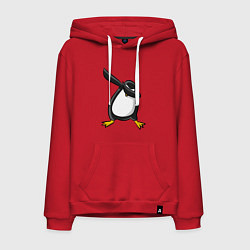 Толстовка-худи хлопковая мужская DAB Pinguin, цвет: красный