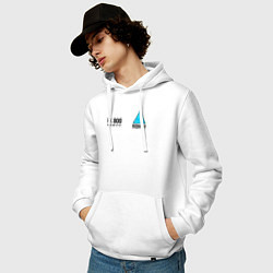 Толстовка-худи хлопковая мужская RK800 CONNOR, цвет: белый — фото 2