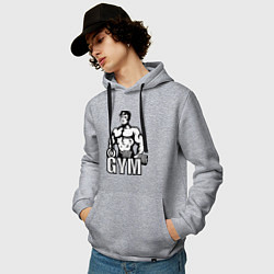 Толстовка-худи хлопковая мужская Gym Men's, цвет: меланж — фото 2