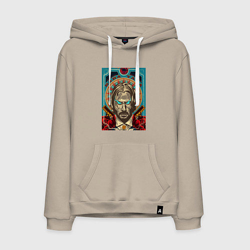 Мужская толстовка-худи John wick / Миндальный – фото 1