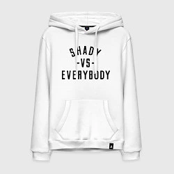 Толстовка-худи хлопковая мужская Shady vs everybody, цвет: белый