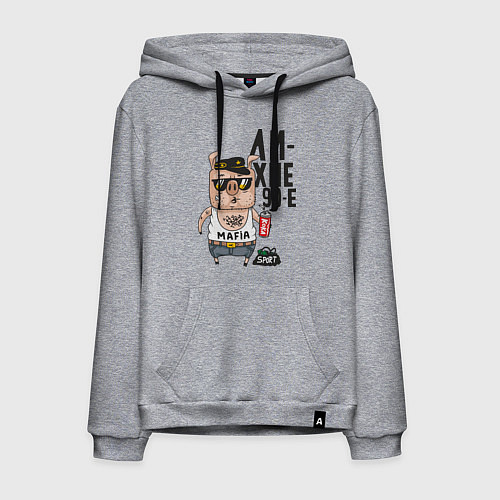 Мужская толстовка-худи Лихие 90-е / Меланж – фото 1