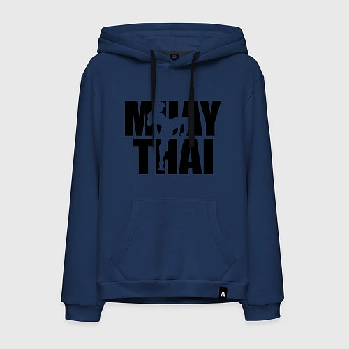 Мужская толстовка-худи Muay thai / Тёмно-синий – фото 1